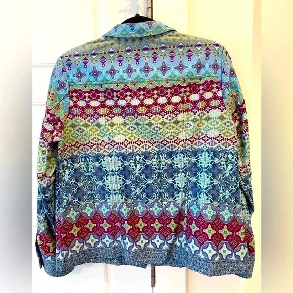 Boho Vintage Christopher Banks Jean Jacket Size Petite Large - Picture 4 of 9